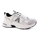 Championes deportivos American Sport Mila, color blanco con detalles en gris y negro.