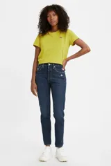Jeans Levi's® 501® Skinny de tiro alto, pierna ajustada y bragueta de botones.
