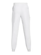 Pantalón deportivo Under Armour Unstoppable para hombre, color negro, de corte ajustado con puños elásticos en los tobillos y bolsillos laterales con cierre.