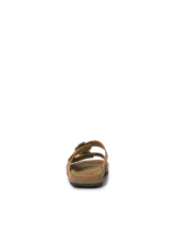 Sandalias Jack & Jones modelo Louis, color marrón cuero, con dos tiras ajustables con hebilla y plantilla anatómica de corcho.