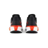 Championes Puma PWRFRAME de hombre, color negro con detalles en naranja y blanco.