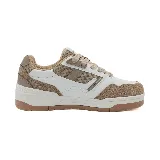 Championes urbanos Le Groupe, color blanco con detalles en beige y marrón.