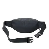 Riñonera negra con logo Rip Curl estampado en blanco.