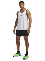 Short deportivo negro con ribete blanco en los laterales y logo de Project Rock en verde flúor.