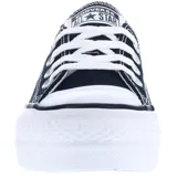 Zueco Converse All Star Mule Lift color negro con plataforma blanca.