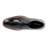 Zapato de vestir formal de cuero color marrón oscuro, con cordones y suela de goma.
