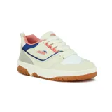 Championes Avia Cordelia, color blanco con detalles en beige, azul y rosa.