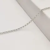 Pulsera de plata 925 con eslabones tipo rolo y cierre de mosquetón.