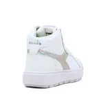 Championes de caña alta Diadora Champion Rocket Mid, color blanco con detalles plateados.