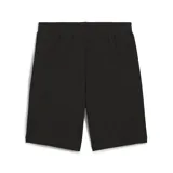 Shorts deportivos Puma del Club Atlético Peñarol, color negro con cintura elástica ajustable, escudo del club bordado en la pierna izquierda y logo de Puma estampado en blanco en la pierna derecha.