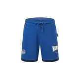 Short deportivo negro con cintura elástica ajustable con cordón, ribete rojo en el ruedo y logos estampados de los Chicago Bulls.