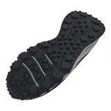 Championes de trail running Under Armour Charged Maven Trail, color marrón con detalles en naranja y negro. Diseñados para senderos, con capellada de malla transpirable, entresuela Charged Cushioning para amortiguación y suela de goma con tacos para tracción.