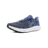 Championes deportivos Under Armour Charged Pursuit 3 BL para dama, color azul con logo blanco y suela blanca.