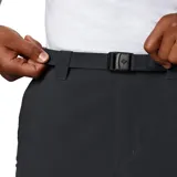 Pantalón de senderismo Columbia Silver Ridge Cargo III, color negro, con tejido hidroabsorbente y protección solar UPF 50. Cuenta con cintura parcialmente elástica y múltiples bolsillos con cierre de presión.