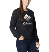 Buzo Columbia color lila con logo estampado en el pecho.