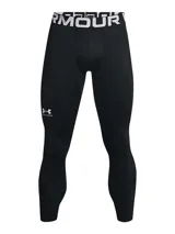 Calza deportiva Under Armour ColdGear Armour Legging para hombre, color negro con cintura elástica blanca con logo de la marca.