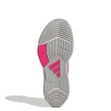 Championes Adidas Amplimove W de mujer, color blanco con detalles rosados, ideales para tenis.