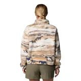 Buzo polar Columbia, con estampado de caballos, cuello alto con botones a presión y bolsillo en el pecho con cierre.