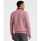 Buzo rosa de cuello redondo con logo de pingüino bordado en el pecho.