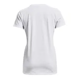 Remera deportiva Under Armour color fucsia con logo blanco estampado en el frente.