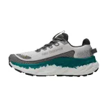 Championes New Balance MTMORL Fresh Foam X Trail More para hombre, ideales para running. Diseño en tonos gris, blanco y verde.