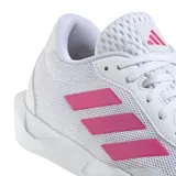 Championes Adidas Amplimove W de mujer, color blanco con detalles rosados, ideales para tenis.