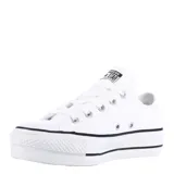 Championes Converse All Star Chuck Taylor Lift con plataforma, color blanco con detalles en negro.
