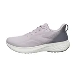 Championes de running 361 color celeste con detalles en lila y verde.