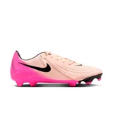 Championes de fútbol Nike Phantom Gx Ii Academy Fg/Mg, color rosa con detalles en negro y fucsia.