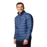 Campera puffer Columbia Delta Ridge II Down color rojo con diseño acolchado. Cuenta con tecnología termorreflectante Omni-Heat™, HeatSeal™ y Omni-Shield™.