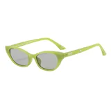 Lentes de sol unisex con marco negro y amarillo traslúcido, con lentes grises y filtro UV 400.