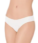 Bikini de tiro medio color blanco, confeccionado en algodón suave.