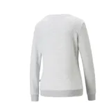 Buzo Puma de mujer color gris con logo estampado en el frente, cuello redondo y mangas largas.