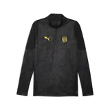 Buzo deportivo negro con cierre 1/4, logo de Puma amarillo en el pecho y escudo del Club Atlético Peñarol.