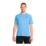 Remera deportiva Under Armour Tech 2.0 de hombre, color gris jaspeado con logo negro en el pecho.