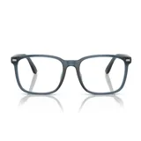 Armazón para anteojos Polo modelo 2271U, color azul petróleo, de acetato con forma cuadrada y patillas delgadas.