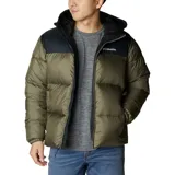 Campera puffer negra marca Columbia, con capucha ajustable, cierre frontal con cremallera, bolsillos laterales con cremallera, puños elásticos y aislamiento Thermarator™.