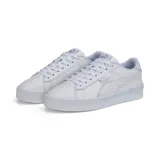 Championes Puma Jada Renew de mujer, color blanco con detalles plateados.