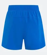 Short deportivo verde oscuro, modelo runner, con cintura elástica y pequeño bolsillo interior.