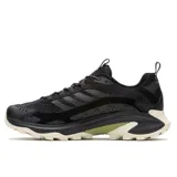 Championes de trekking Merrell Moab Speed 2, color negro con detalles en gris y suela beige.