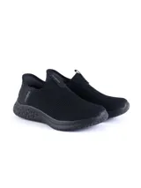 Championes slip-on Umbro Flex Lady, color negro, con capellada de tejido de punto y suela de goma.