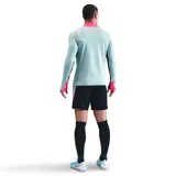 Abrigo deportivo Nike Dri-Fit Strike Dril Top para hombre, de manga larga, color celeste con detalles en negro y fucsia. Incluye logo de Nike en el pecho.