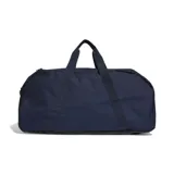 Bolso deportivo Adidas Tiro League color azul marino con logo blanco. Cuenta con doble asa de mano, correa ajustable para el hombro, bolsillo lateral de malla con cremallera y compartimento transpirable para calzado. Fabricado con materiales reciclados.