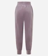 Pantalón deportivo verde oliva confeccionado en microfibra con cintura elástica.