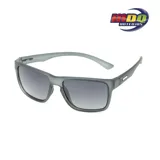 Lentes de sol MDQ modelo Canggu, con armazón rectangular de acetato color gris metalizado y lentes fotocromáticas grises.
