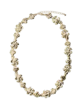 Collar dorado con eslabones irregulares y largo ajustable.