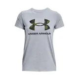 Remera deportiva Under Armour color fucsia con logo blanco estampado en el frente.