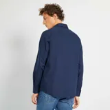 Camisa recta lisa negro iris