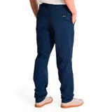Pantalón de hombre color azul marino, de corte chino, tapered y straight.