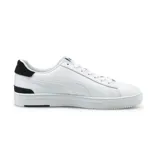 Championes Puma Serve Pro de cuero blanco con detalles en gamuza negra en el talón y logo dorado en el lateral.